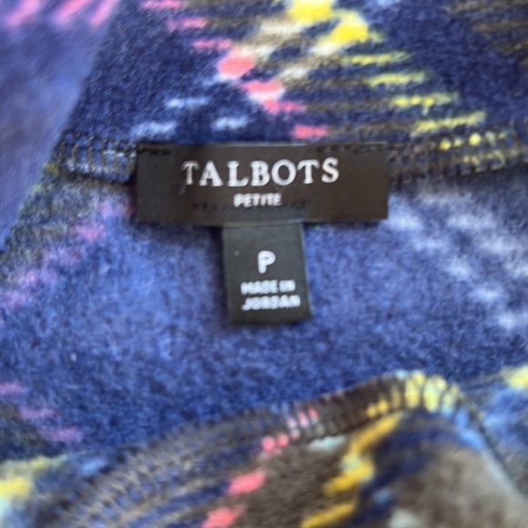 Talbots Plaid Fleece Top Great Condition! - Picture 4 of 6